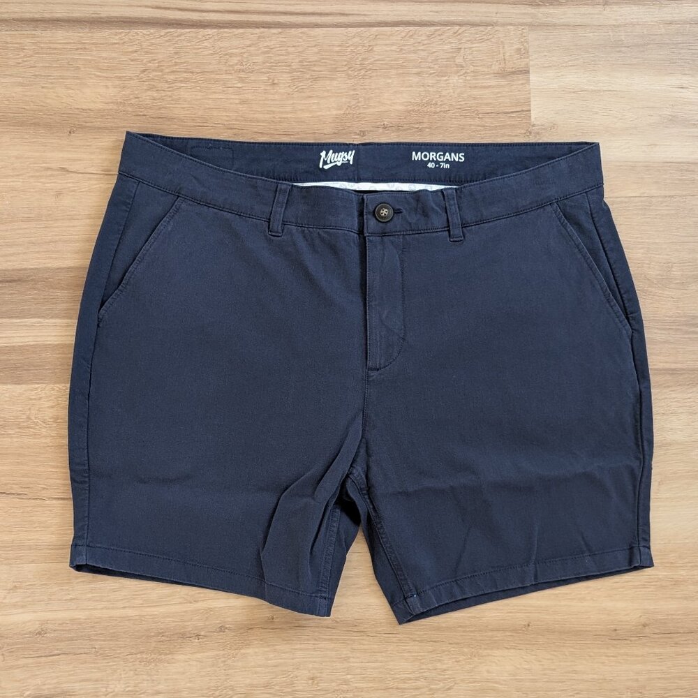 NWT Mugsy Morgan Shorts 7" Inseam Navy 40" waist Men's